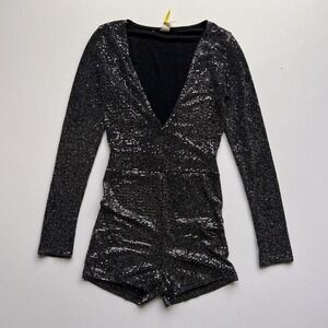 Y2K Codigo Club Black‎ & Silver Romper